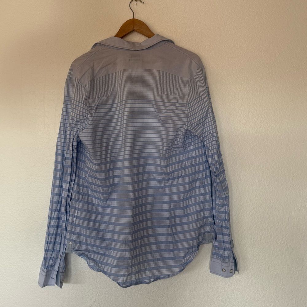 Men's Blue Striped button down - Picture 2 of 4